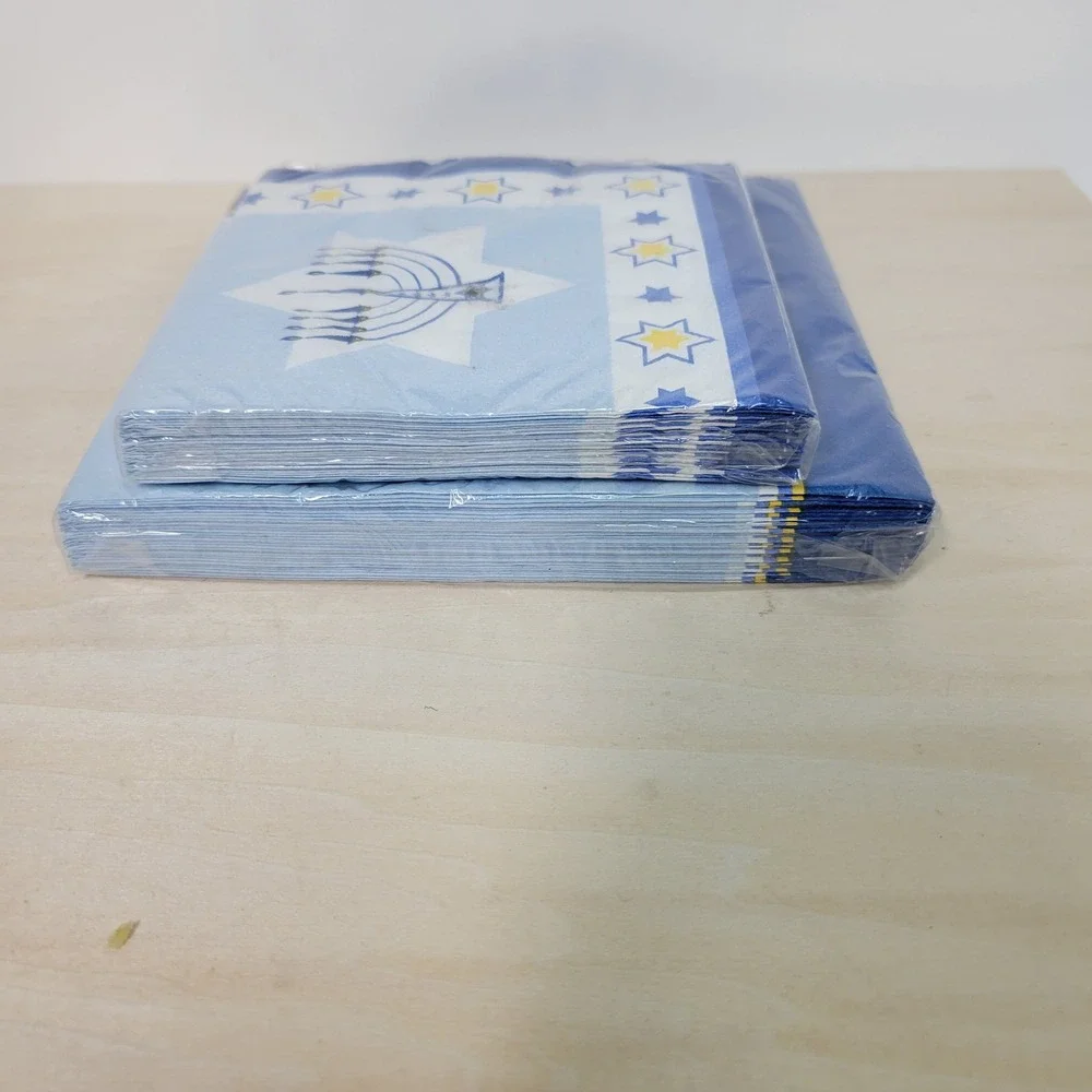 Hanukkah Lights Party Creations Napkins - Menorah Star of David - 2 Packs‎